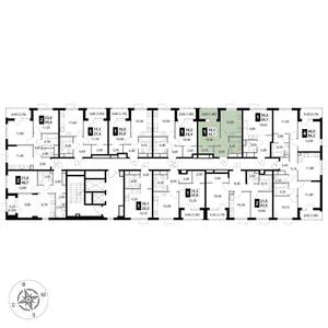 1-к квартира, вторичка, 34м2, 9/17 этаж