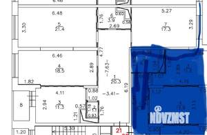 3-к квартира, вторичка, 97м2, 7/17 этаж