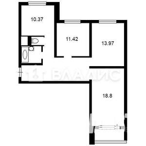 3-к квартира, вторичка, 80м2, 13/25 этаж