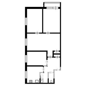 4-к квартира, вторичка, 65м2, 9/9 этаж