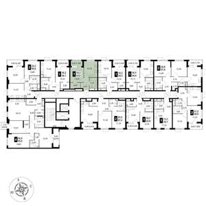 1-к квартира, вторичка, 34м2, 6/17 этаж