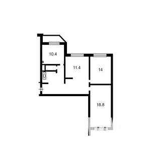 3-к квартира, вторичка, 76м2, 25/25 этаж