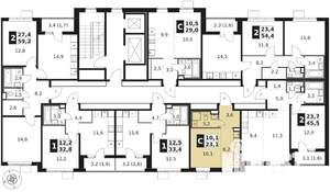 Студия квартира, вторичка, 23м2, 9/17 этаж