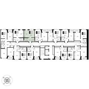 Студия квартира, вторичка, 28м2, 8/17 этаж