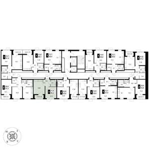 1-к квартира, вторичка, 36м2, 5/17 этаж