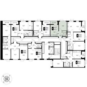 1-к квартира, вторичка, 33м2, 11/17 этаж