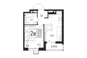 1-к квартира, вторичка, 39м2, 8/12 этаж