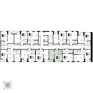 1-к квартира, вторичка, 34м2, 10/17 этаж