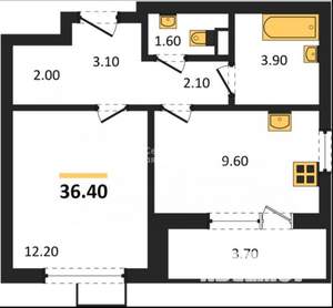 1-к квартира, вторичка, 36м2, 11/17 этаж
