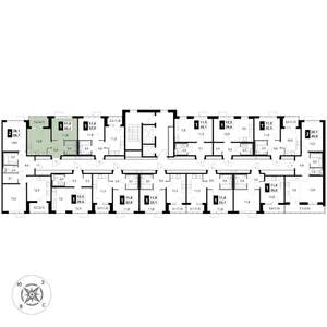 1-к квартира, вторичка, 35м2, 6/16 этаж
