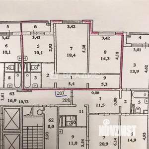 2-к квартира, вторичка, 65м2, 9/20 этаж