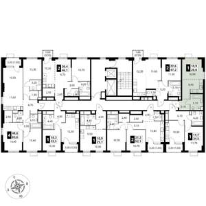 Студия квартира, вторичка, 28м2, 9/17 этаж
