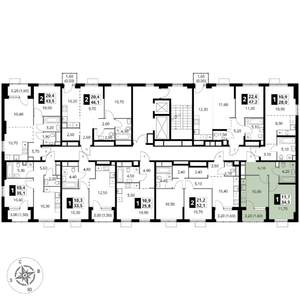 1-к квартира, вторичка, 34м2, 5/17 этаж