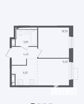 2-к квартира, вторичка, 34м2, 2/12 этаж