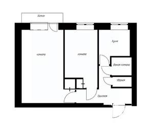 2-к квартира, вторичка, 45м2, 8/9 этаж