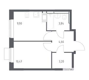 1-к квартира, вторичка, 32м2, 3/12 этаж