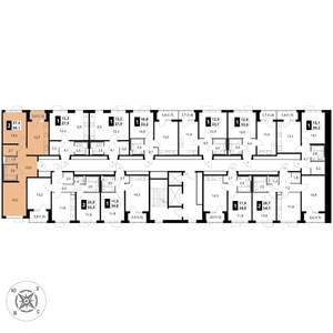 2-к квартира, вторичка, 59м2, 9/17 этаж