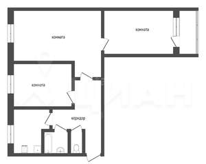 3-к квартира, вторичка, 57м2, 3/5 этаж