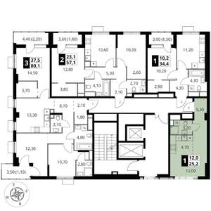 1-к квартира, вторичка, 25м2, 11/17 этаж