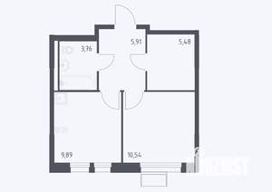 1-к квартира, вторичка, 36м2, 17/17 этаж