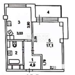 1-к квартира, вторичка, 38м2, 5/13 этаж