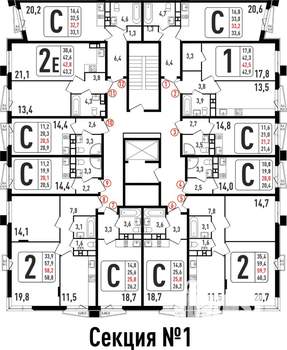 Студия квартира, вторичка, 58м2, 2/8 этаж