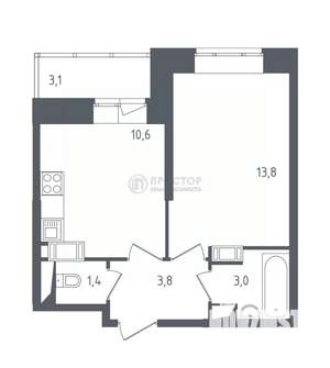 1-к квартира, вторичка, 33м2, 11/16 этаж