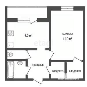 1-к квартира, вторичка, 37м2, 5/17 этаж