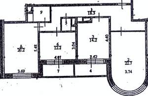 3-к квартира, вторичка, 96м2, 12/25 этаж