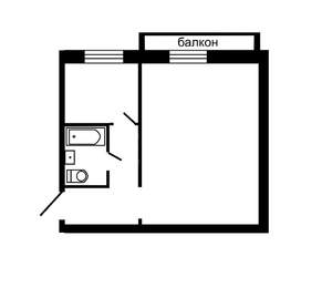 1-к квартира, вторичка, 34м2, 9/9 этаж