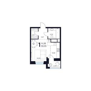 1-к квартира, вторичка, 31м2, 9/15 этаж