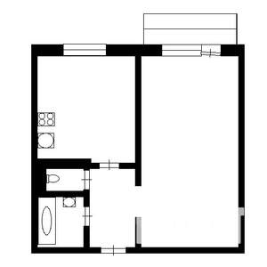 1-к квартира, вторичка, 42м2, 4/9 этаж
