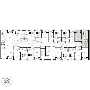 1-к квартира, вторичка, 39м2, 5/17 этаж