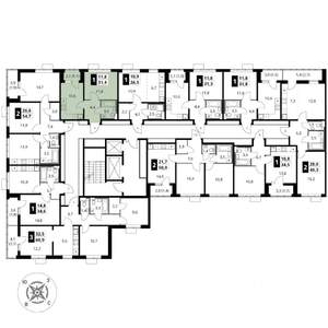 1-к квартира, вторичка, 31м2, 10/17 этаж