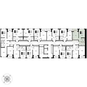 1-к квартира, вторичка, 39м2, 3/17 этаж