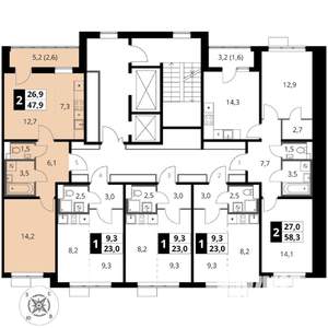 2-к квартира, вторичка, 48м2, 13/17 этаж