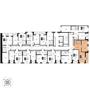 2-к квартира, вторичка, 50м2, 12/17 этаж