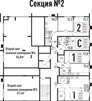 Студия квартира, вторичка, 40м2, 1/8 этаж