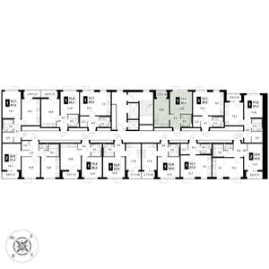 1-к квартира, вторичка, 35м2, 10/17 этаж