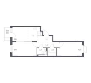 2-к квартира, вторичка, 58м2, 5/12 этаж