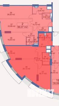 3-к квартира, вторичка, 83м2, 9/42 этаж