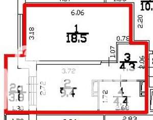 1-к квартира, вторичка, 37м2, 11/25 этаж