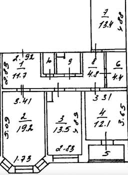 3-к квартира, вторичка, 86м2, 8/17 этаж