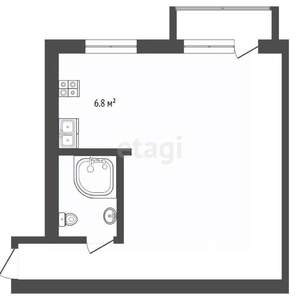 Студия квартира, вторичка, 30м2, 4/5 этаж
