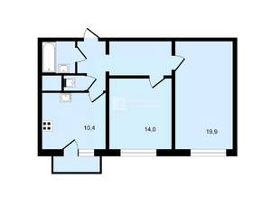 2-к квартира, вторичка, 59м2, 18/25 этаж