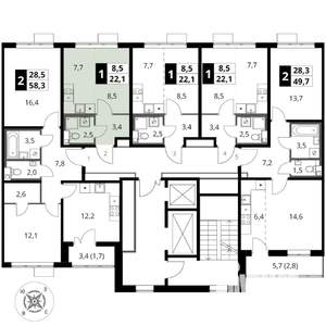 Студия квартира, вторичка, 22м2, 5/16 этаж