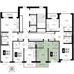 1-к квартира, вторичка, 32м2, 14/16 этаж