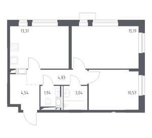 2-к квартира, вторичка, 53м2, 5/12 этаж
