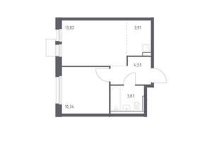 1-к квартира, вторичка, 36м2, 12/17 этаж