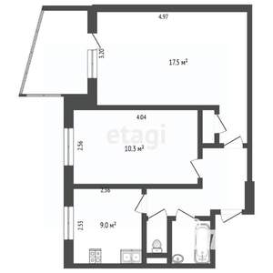 2-к квартира, вторичка, 45м2, 4/9 этаж